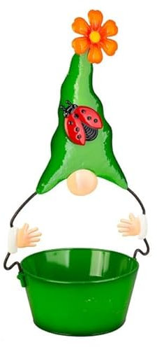 mica Living Pflanztopf - Wichtel - grün/rot - ca. 27 x 20 x 53 cm