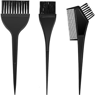 3 Pieces Hair Coloring Brush Hair Dye Tools for DIY Hair Coloring Salon Hair Dyeing Kit for Hair Tint Dying Coloring Applicator