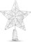 Punta de árbol de Navidad con forma de estrella, punta de árbol y abeto, para árbol de Navidad (plata)