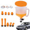 Car Radiator Coolant Filling Funnel Kit, Spill Proof Radiator Coolant Filling Funnel Kit, Antifreeze Funnel, 15 Piece Refilling Bleeding Kit, Automotive Antifreeze Bleeder for Vehicle