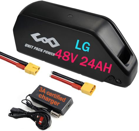 (UK Warehouse) Ebike battery 48V 24AH for 1500W 1000W 750W 500W bicycle Motor (LG/SamsungCell) Long Range Lithium electric bike battery with charger