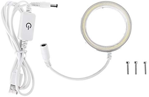 DIIOOMIEEU Upgraded 56 LED Microscope Light Adjustable for Lamp for Stereo Microscopes & Cameras for