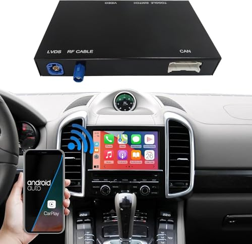 Road Top Module CarPlay sans Fil pour Porsche avec PCM 3.1 | Compatible avec Panamera/Macan/Cayenne/Boxster/911/Cayman 2010-2016 Year, Android Auto sans Fil, Interface Décodeur CarPlay