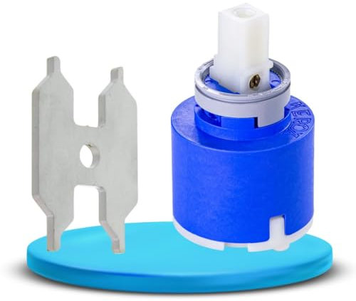 LAXARA Kartuschenaustauschset | Keramik Hochdruck Kartusche 35 mm 121894-K35A - Ersatzteil für viele Hochdruck-Wasserhähne | Für Küchenarmaturen, Badarmaturen, Duscharmaturen | (Kartusche + Schlüssel)