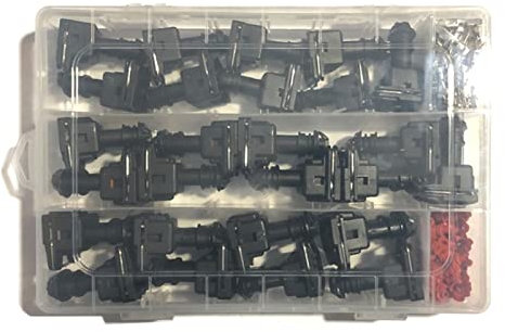 1 boîte 77 pcs 2 3 4 broches Ampère Connecteur de câblage noir de carburant étanche Ev1 Minuterie de puissance junior Jpt