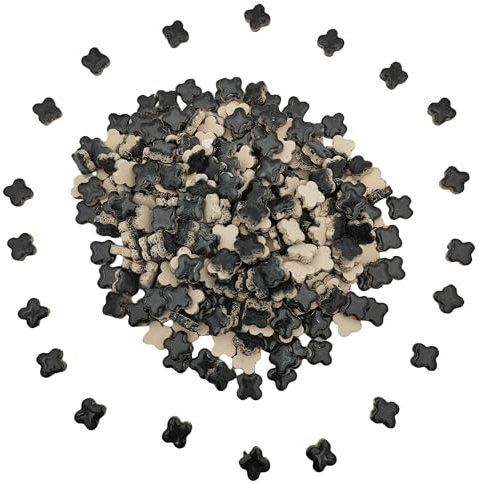 Carreaux de mosaïque en céramique aléatoire, 500 g, pour loisirs créatifs, assiettes, pots de fleurs, vases, tasses, fournitures de fabrication de mosaïque (trèfle porte-bonheur)
