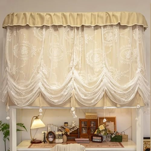 HDSDVNON Atmungsaktives Netz-Sichtschutz-Bettvorhang-Set – Etagenbett-/Hochbett-Baldachinzelt Mit Rahmen, Unverzichtbares Zubehör(120cm/47.2in)