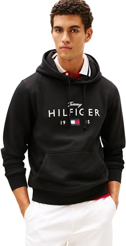 Tommy Hilfiger Brand Love Big Hilfiger Hoodie Mw0mw41427 Felpa con Cappuccio Unisex - Adulto (Pacco da 1)