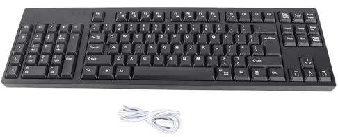 Wakects Teclado Ergonómico para Mano Izquierda, 109 Teclas, Tamaño Completo, Interfaz USB Dual, para Portátil