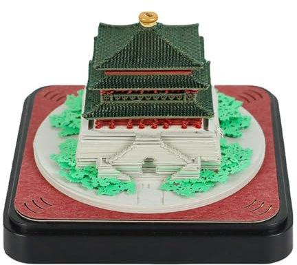 2025 3D Stereo Note Papier geschnitzter Kalender Turm Geschenk Glocke Desktop E7N2 Ornamente Kalender Xi'an Panorama