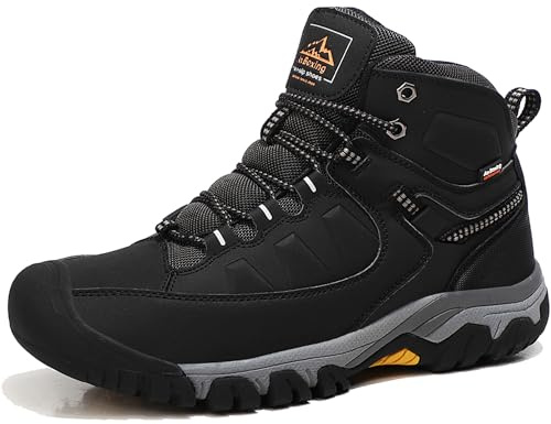 AX BOXING Winterschuhe Herren Gefüttert Winterstiefel Warm Wanderschuhe Draussen Winterboots Rutschfeste Wanderstiefel Schneestiefel Trekkingschuhe Größe 41-46 EU