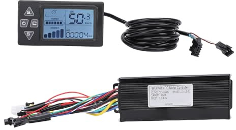MechKit Kit Controller Motore Brushless per Bici Elettrica, Controller Sinusoidale 36V 48V 750W 1000W 30A con Display LCD S861