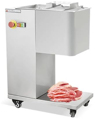DFGHNBVC 750W Commercial Meat Cutting Machine, 500Kg/H Floor Model Stainless Steel Meat Slicer With 3Mm Blade, Customizable, Electric Cutter For Beef, Fish, Pork, Ham, Chili