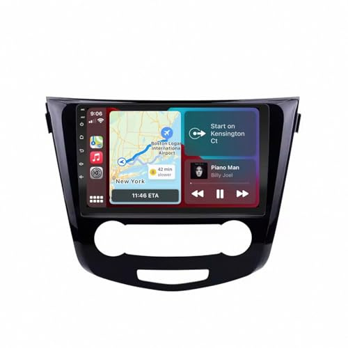 Autoradio Radio Macchina per Nissan QashQai X-Trail 2013-2016 9 Inches Android 15 Schermo per Auto Touch Screen Steering Wheel Controls Per, 4 Core 2G+32G
