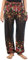 Lofbaz Damen Boho Haremshose Festival Outfit Sommerhose Leicht Yogahose Pumphose Hippie Hose Kleidung Sommer Hosen - Floral 2 Schwarz 3XL Große Größen