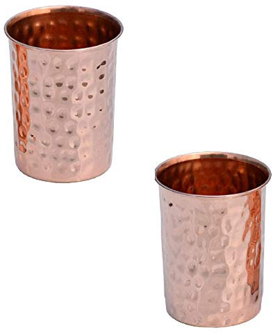 Verres en cuivre (350 ml, marron) - Lot de 2