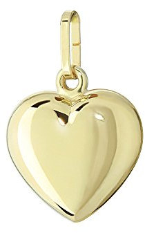 NKlaus 925 Catene con ciondolo a forma di cuore in argento 925 placcato oro 10,5x10mm Ragazze 4770