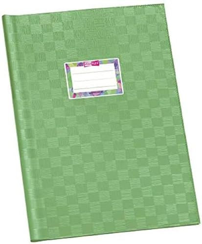 VELOFLEX 1342141 - Schulhefthülle, Hefthülle, Heftschoner, DIN A4, gedeckte PP-Folie,Bastnarbung,hellgrün, 25 Stück