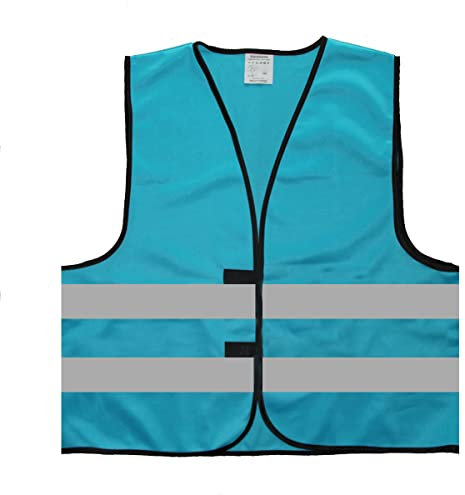 Warnweste BZW. Signalweste bunt mit reflektierenden Streifen- Größe XXL / 3XL, Skyblau