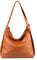 ITALYSHOP24.COM OBC Damen Tasche Rucksack 2 in 1 Umhängetasche Schultertasche Umhängetasche Daypack Leder Rucksacktasche Shopper Backpack Freizeitrucksack (Cognac (echtes Leder))