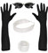 Horror-Shop Miss Golightly Kostüm Zubehör Set 4 TLG als Verkleidungsaccessoire für Halloween und Karneval