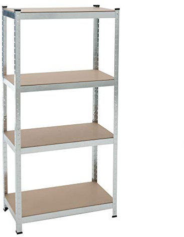 ESTEXO Steckregal Lagerregal 21 Modelle wählbar Schwerlastregal Regal Kellerregal Werkstattregal Werkbank Garagenregal (Verzinkt / 160x80x40cm / 320kg)