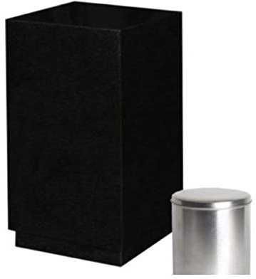 Marbrerie Funelior Marlin - Granit - Urne funéraire - Granit - Noir - 18 x 18 x 30 cm