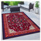 Siunwdiy Rot Teppich Waschbarer rutschfest Wohnzimmer Schlafzimmer Teppiche Kurzflor Rug Orientalischer Stil Vintage Hallenteppich Schlafzimmerteppich Teppiche Groß,140X200cm