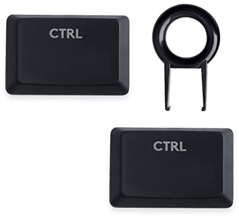 HUYUN Ersatz-Tastenkappen mit Hintergrundbeleuchtung für GL Tactile Switch Logit G813/G815/G913/G915 TKL RGB mechanische Gaming-Tastatur (2 Stück, Strg, schwarz)