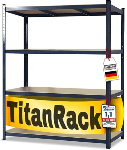 Floordirekt Weitspannregal - Schwerlastregal - Lagerregal - Kellerregal - Steckregal - Traglast bis 1500 kg (200 x 180 x 60 cm, Grau)