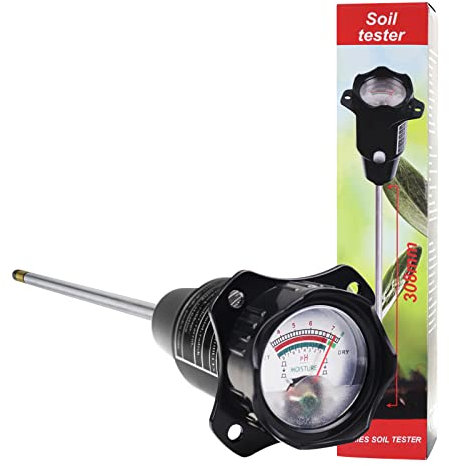 DANOPLUS Soil pH Meter 2 in 1 Soil pH Moisture Tester 12 inches Long Electrode Soil Test Kit for Plant, Garden, Lawn, Farm, Green House