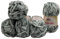 Chenille 5 x 100 Gramm Himalaya Dolphin Tweed Strickwolle, 500 Gramm Baby- Wolle zweifarbig gesprenkelt (schwarz mint 92009)