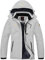 YSENTO Damen Winter Fleece wasserdichte Skijacke Outdoor Verdickte Softshell Warm Winddicht Wandern Funktionelle Atmungsaktive Jacke mit Abnehmbarer Kapuze(Hellgrau,L)
