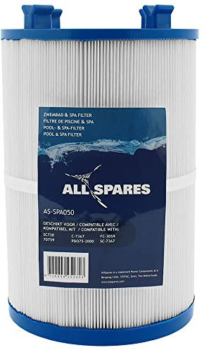 AllSpares Cartucho de filtro de piscina adecuado para Whirlpool Darlly SC730, 70759, C-7367 | Ø180 x 270 mm