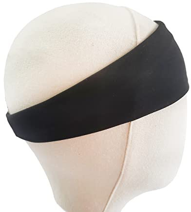 Lin’s Liliana Outdoor Sport Stirnband, rutschfeste Haarbänder für Tennis, Jogging, Wandern, Radfahren (Schwarz)
