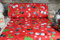 240cm Breit Meterware ab 50cm Weihnachtsstoffe Popeline Baumwolle Stoff Baumwollstoff Weihnachten Stoffe Weihnachtsstoff Bastelstoff ÖKO-TEX (Rot)