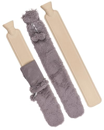 Out of the blue Lange Wärmflasche mit Soft-Bezug – extra lange Schlauch-Wärmflasche ca. 73×12 cm – flexible Wärme für Nacken, Rücken & Bauch – wohltuende Wärmetherapie