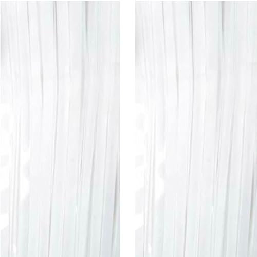 Weiß Backdrop Streamers AILEXI 2 Pack 1M*2M Metallic Tinsel Folie Fringe Vorhänge für Photobooth Party Dekor