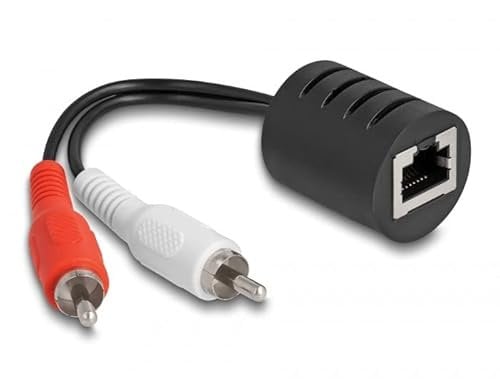 DeLOCK Stereo Audio Extender RJ45 Buchse zu 2 x Cinch Stecker Cat.5