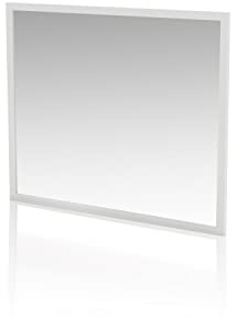 duehome | Espejo Cuadrado, Espejo de Pared, Modelo Ataneq, Acabado en Color Blanco, Medidas: 90,8 cm (Ancho) x 75 cm (Alto) x 2 cm (Fondo)