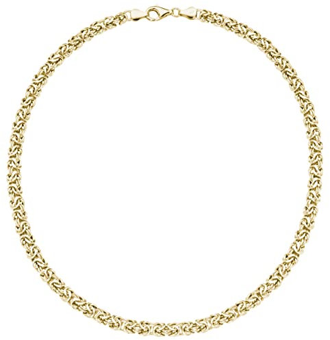 Smart Jewel Kette Königskette, Oval, Silber 925 Gold, 45 Cm 925 Sterling Silber