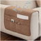 AWAV Sofa Armrest Organiser Hanging Storage Bag Couch Chair TV Remote Control Holder Armchairs Couch Organiser waterproof Anti-Slip for Cellphone Magazines Glasses TV Remote Control (Camel)