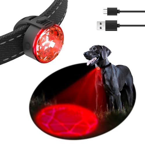 UMIONE PET LIGHT: Wasserdichtes Hundelicht, langlebig und ideal für Nachtspaziergänge (in Geschenkverpackung) (UMIONE-RED-01)