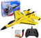 yusvwkj RC Plane, SU35 RC Airplane Ready to Fly, 2.4 GHz 2 Channel Remote Control Airplane RC Glider with Colored Lights for Kids/Adults/Beginners, Yellow