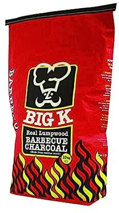 Big K Lumpwood Charcoal | Authentic Barbecue Taste | Ideal For Outdoor Barbeque Grill or Camping BBQs | 10kg
