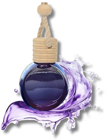 Luxury Car Air Freshener - Round Essence Car Diffuser - Iconic Lime, Basil & Mandarin Scent for a Refreshing, Long-Lasting Fragrance and Enhanced Driving Experience, 10 ml