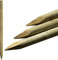 True Products 15 Pack - 1.5m (5ft) x 50mm Machined Round Wooden Treated Fence Posts Stakes Wood Fencing