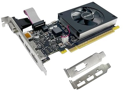 QTHREE GT 730 4G D3 Scheda Video, 2x HDMI, 1x DVI, 1x VGA, Scheda Grafica PC, GPU, per più monitor, for Win 7, 8, 10, 11, DirectX 11, 12