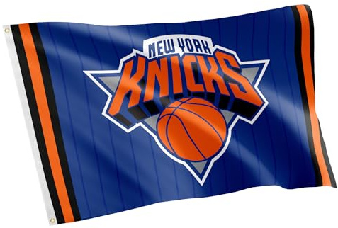 New York Knicks NY Flagge NBA 100% Polyester Indoor Outdoor 3x5ft National Basketball Association Team Flaggen (Flag City Edition 2023 B)