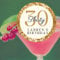 EDIBLE Personalised Birthday Drink Toppers ANY AGE cocktail champagne flute drink toppers uncut (20 x 4.5cm champagne, gold)